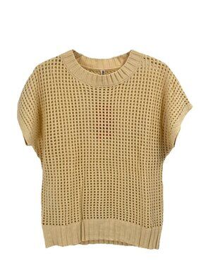 Grecerelle Open Kinit Beige Sweater XS NWT Coastal Grandmother Boho Cottagecore